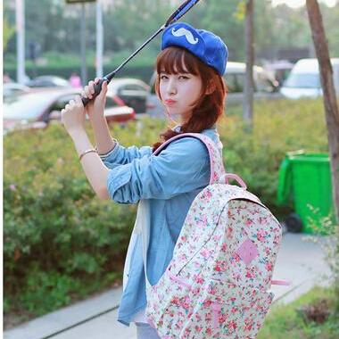 Sweet Floral Print Backpack Backpack For Girls